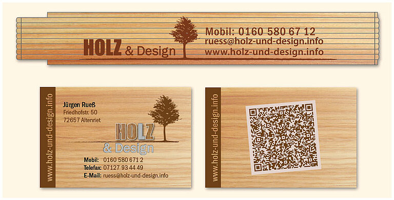 Beispiel für Corporate Design: Holz & Design